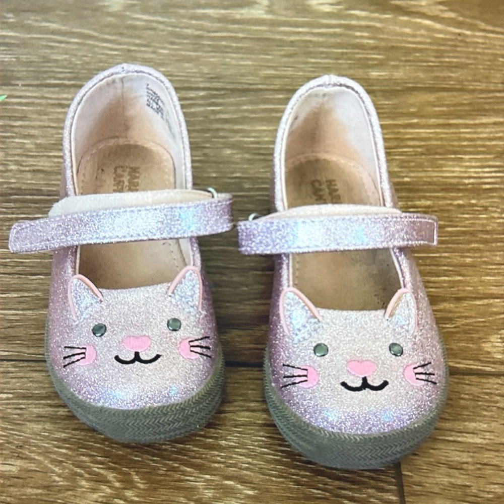 Tucker + Tate Pink Glitter Cat Mary Janes
